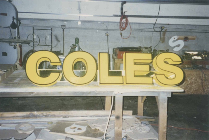 Coles bold sign
