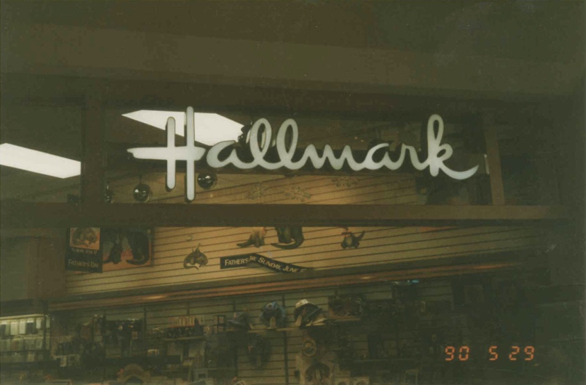 Hallmark calligraphy sign