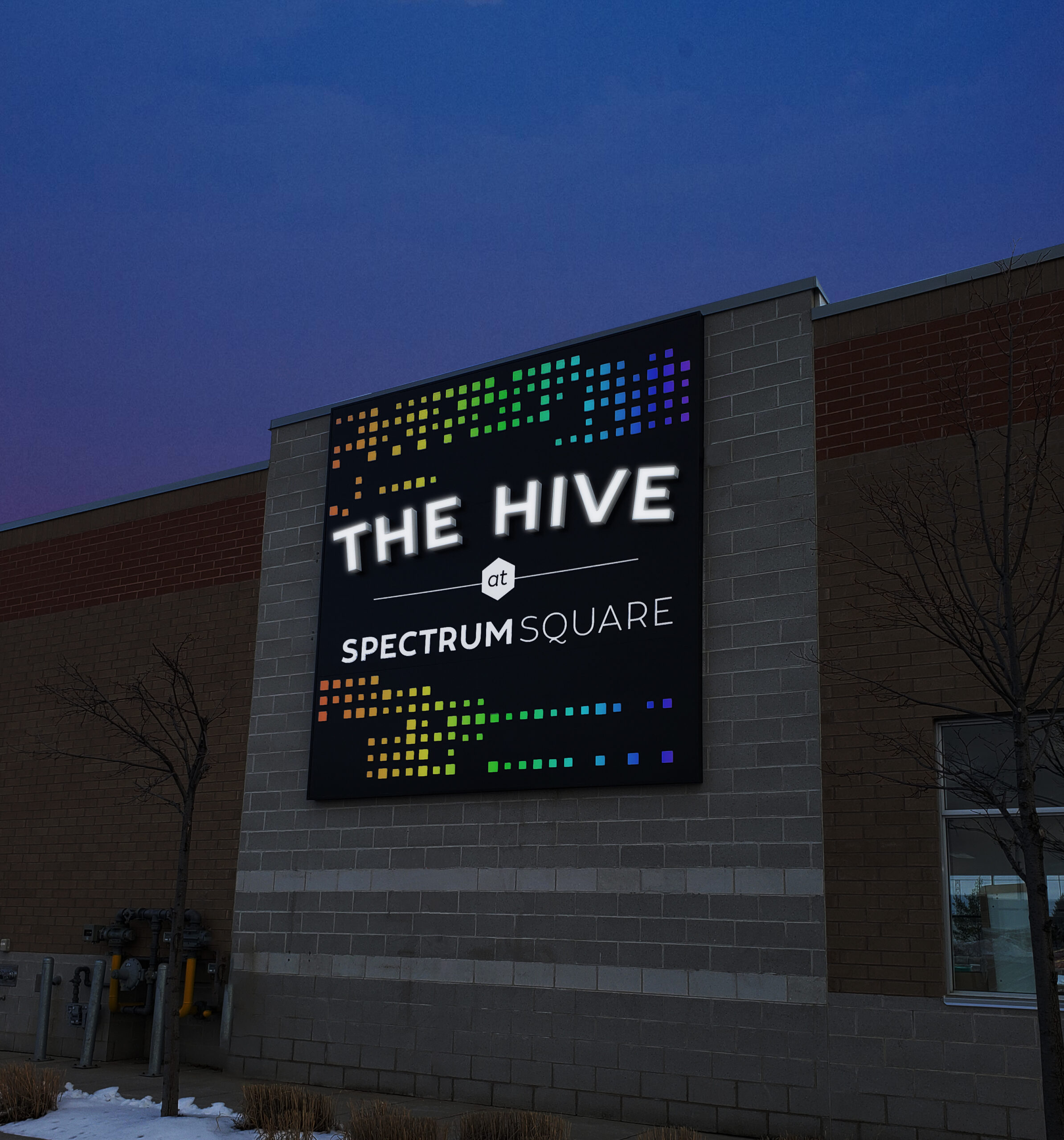 The hive outdoor signgage