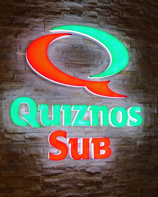 Quiznos sub neon sign